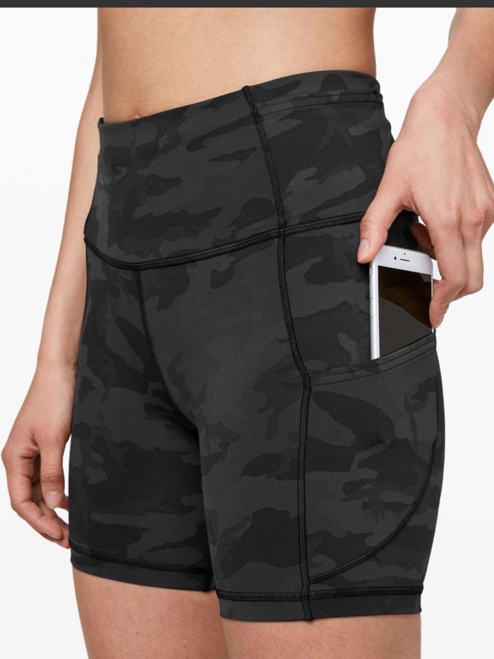 Lululemon Fast And Free Camo Short 6" Sz 6
